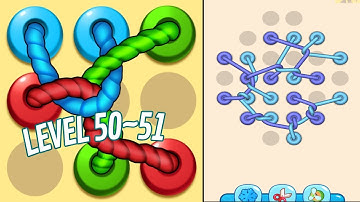 🏅 TANGLED LINE 3D: Knot Twisted 🤪 Level 50 ~ 51 🧩 Gameplay Walkthrough