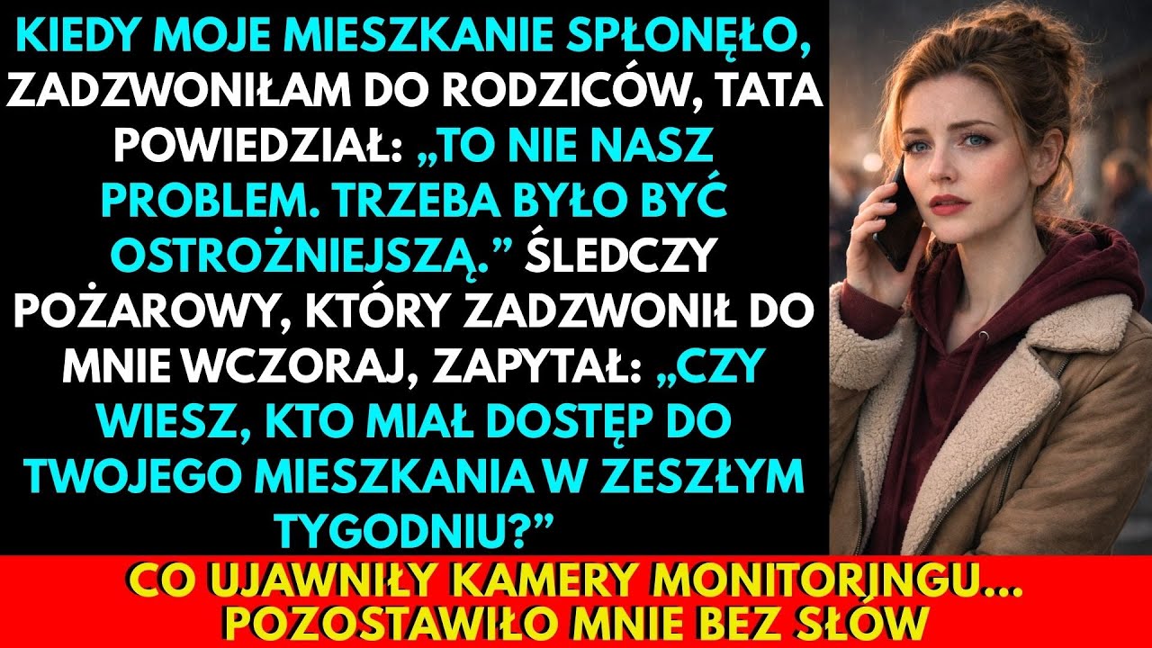 Po Pożarze Mojego Mieszkania Rodzice Powiedzieli: „To Nie Nasz Problem” — Aż Przybył Śledczy