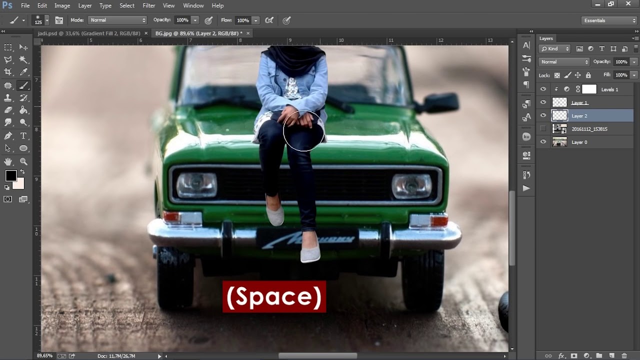 Cara Edit foto Miniatur Style Effect dengan Photoshop Photoshop Tutorial - YouTube