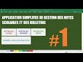 Excel  vba  cration complte a  z dune application de suivi de notes et bulletins scolaires 1