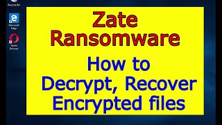 Zate virus (ransomware). How to decrypt .Zate files. Zate File Recovery Guide.