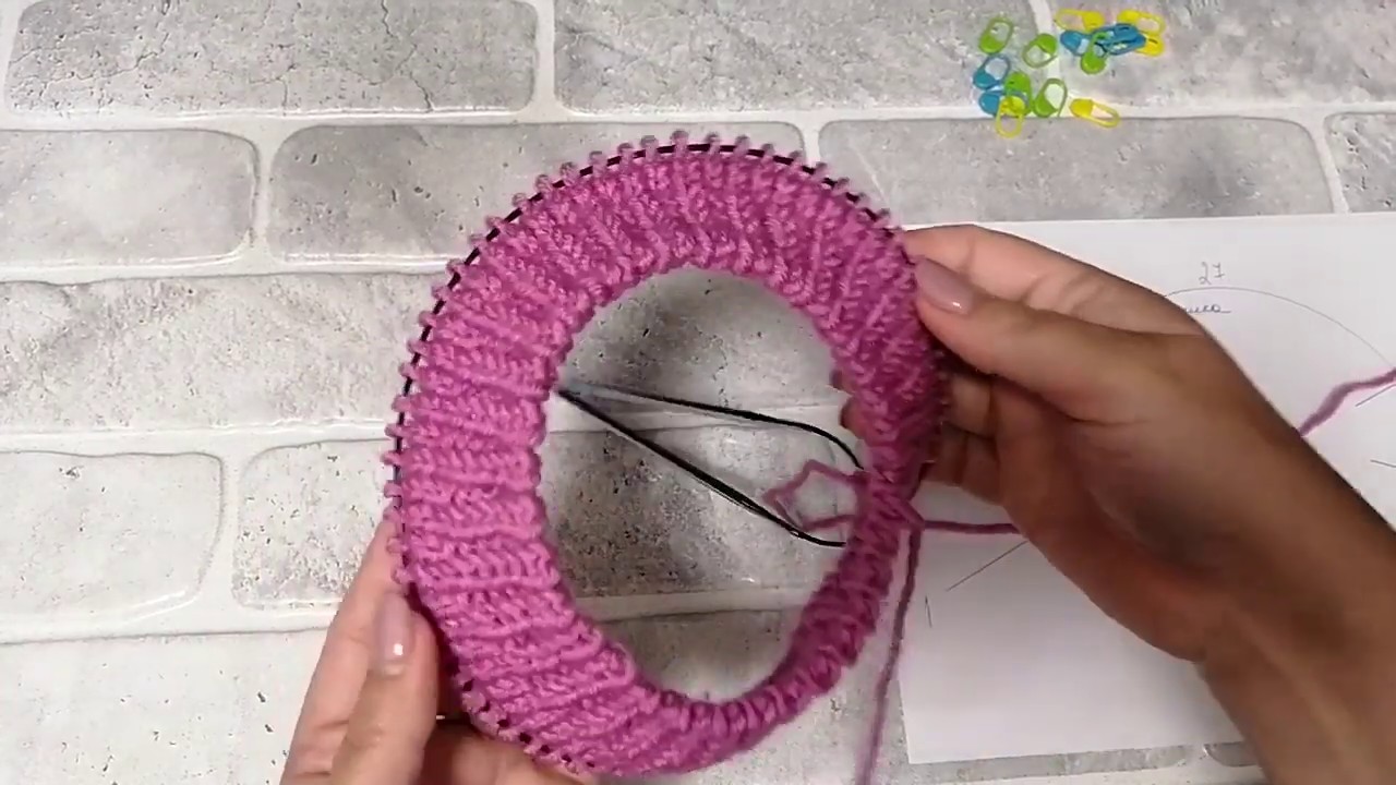 как связать росток реглан сверху, по кругу. - YouTube