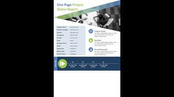 One Page Project Status Report With Milestones PowerPoint Template | Kridha Graphics