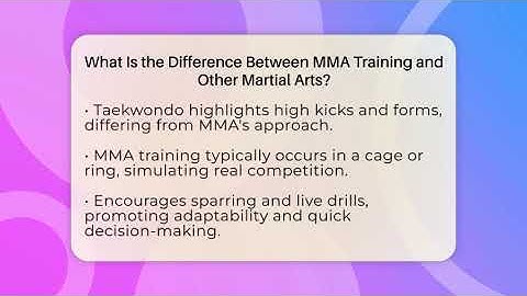 What Is the Difference Between MMA Training and Other Martial Arts? - Fighting Arts Lab