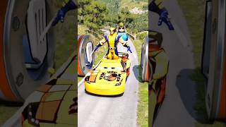Robot 🤖 car  Recing ylow &amp; red cartoon car 🚗  Robot operating system  car #gaming #shorts #short