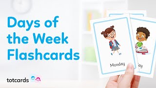 Days of the week flashcards - learn days of the week flash cards for kids - Totcards (4K) screenshot 5