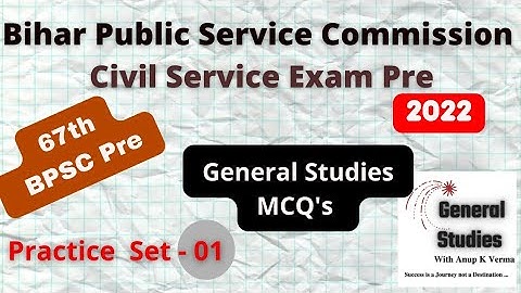 BPSC 67th Pre 2022 | Practice Set - 01