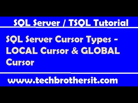 Video: Qual è l'uso del cursore in SQL Server?
