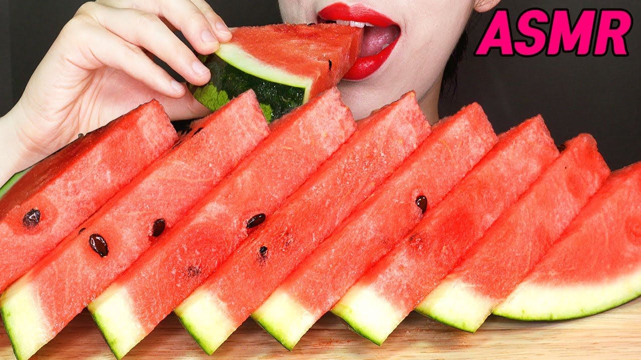 ASMR WATERMELON MUKBANG 수박 먹방 [EATING SOUNDS] NO TALKING