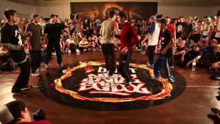 RUFFNECK ATTACK VS EAST SIDE BBOYS 2 BURN BATTLE SCHOOL 2013
