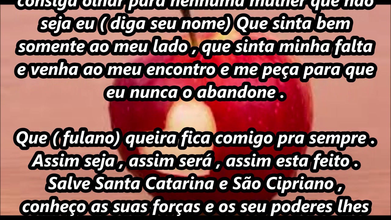 Oração para pessoa amada nunca te abandonar - YouTube