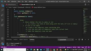 [Java] Queue: Method 1 (Implementation by changing singly linked list)
