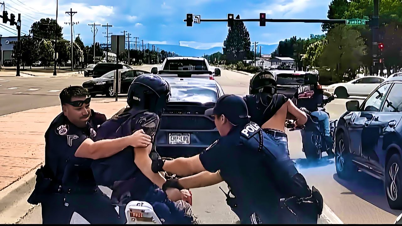 Traffic Stop Turns Wild When Reckless Bikers Try to Flee at a Red Light ...