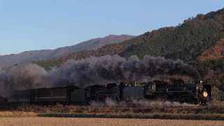 SLやまぐち号　2年振り重連運転！！　山に木霊する二重奏