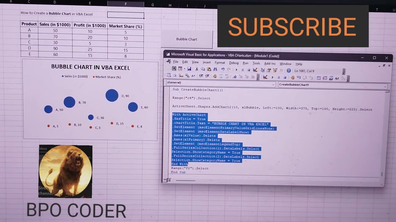 How to Create a Bubble Chart in Excel Using VBA | How to Create a Bubble Chart in Excel Using VBA