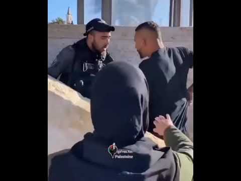 مرحب فيك في أولاد القدس شجاعة شاب مقدسي أمام جندي اسرائيلي خائف