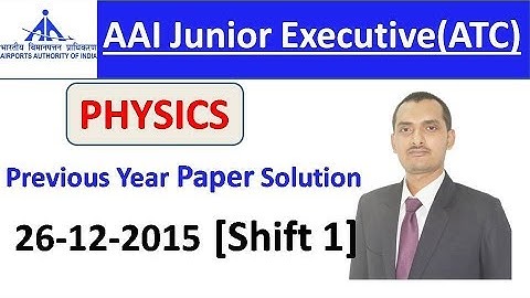 AAI ATC | Physics Previous Year Paper Solution 2015 Shift 1 | SpeedUp Education