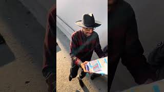J.B. Smoove stops and signs autographs at Jimmy Kimmel