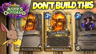 This is a Clickbait Core Hound Deck - Don't Click It | Firebat Hearthstone | Ashes of Outland