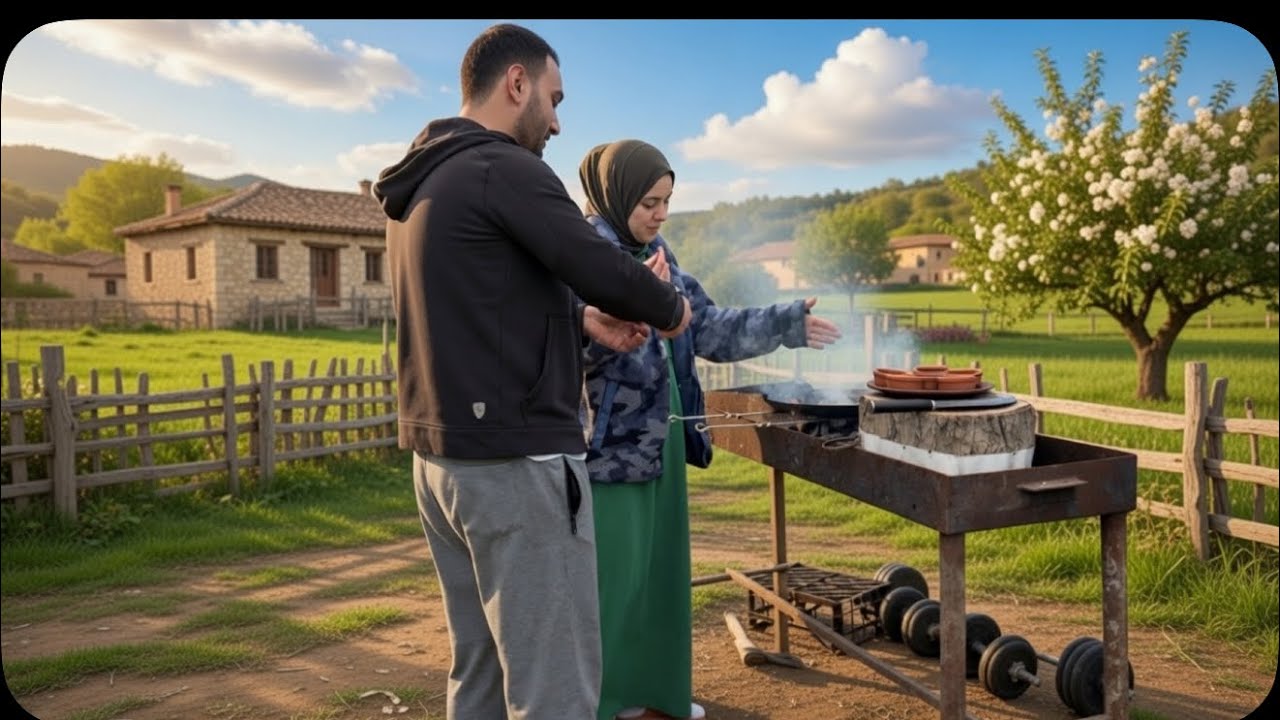 Village Life in Azerbaijan | Outdoor BBQ & Traditional Bread Making