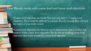 Using Bloom's Taxonomy to Write Effective Learning Objectives