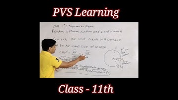 Relation between Radian and Real number | Radian and Real number | Class 11 | PVS Learning | #shorts