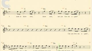 Alto Sax - Love Me Again - John Newman - Sheet Music, Chords, & Vocals
