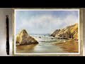 Paint the Beach scene with Watercolor