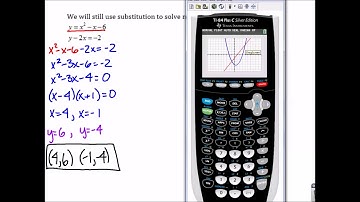 Algebra 2 - Unit 3 - Day 14 - Solving Non-Linear Systems Algebraically
