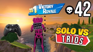 42 Elimination Solo Vs Trios “Builds” Gameplay Wins (Fortnite Chapter 5 Season 2!) Xbox Controller