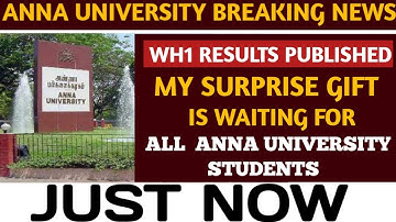 Anna University WH1 Results published | My Surprise GIFT for All AU students | vetube channel