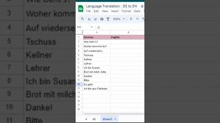 How to translate German into English Language in Google Spreadsheet | Free Tutorial | 2024 screenshot 2