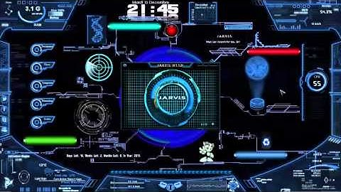 interface jarvis sur windows 8 avec Rainmeter skin