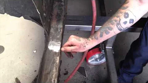 Cleaning Up Shock Tower On Passenger Side On Alex's 1969 Mach 1 - Day 15