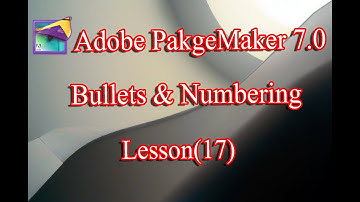How To Make Bullets And Numbering In Adobe PageMaker 7.0 Lesson (17)