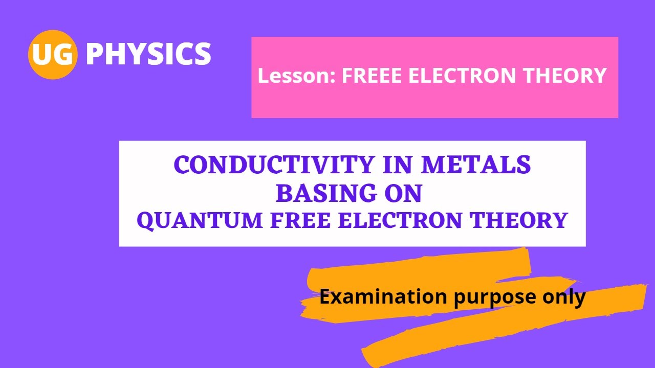 Conductivity in metals basing on Quantum free electron theory Physics