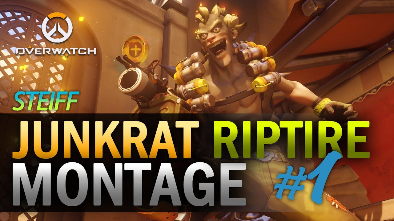 [오버워치 정크랫 궁극기 모음 1편] STEIFF OVERWATCH 정크랫 JUNKRAT RIPTIRE MONTAGE !! #1 ...