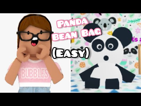 Speed Build Of A Cute Panda Bean Bag In Adopt Me Youtube - bean face roblox