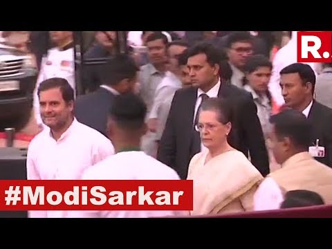 Rahul Gandhi And Sonia Gandhi Arrive At Rashtrapati Bhavan Ahead Of PM Modi's Swearing-In Ceremony