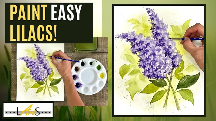 Easy paintings watercolor! How to paint a lilac! Watercolor Flowers! Flower Painting! Water Paint!