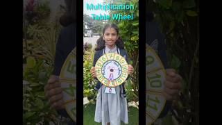 How to make a spinning wheel of multiplication table🧭|Maths Model#diy#art#shorts#project#viral#easy