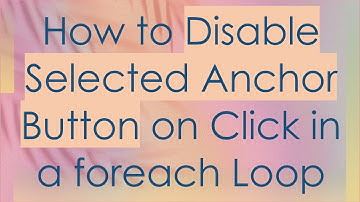 How to Disable Selected Anchor Button on Click in a foreach Loop
