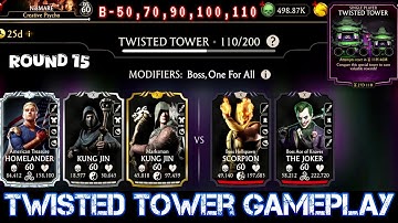 Twisted Tower Boss Battle 110 & 50, 70, 90 Fight + Rewards | Mortal Kombat Mobile