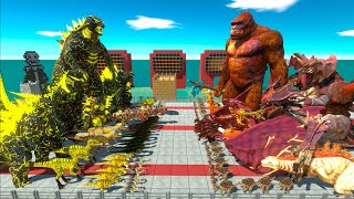 Kong Godzilla Monster War - Team GODZILLA 2014 THUNDER VS Team KONG x BIOLLANTE x DESTOROYAH Kaiju