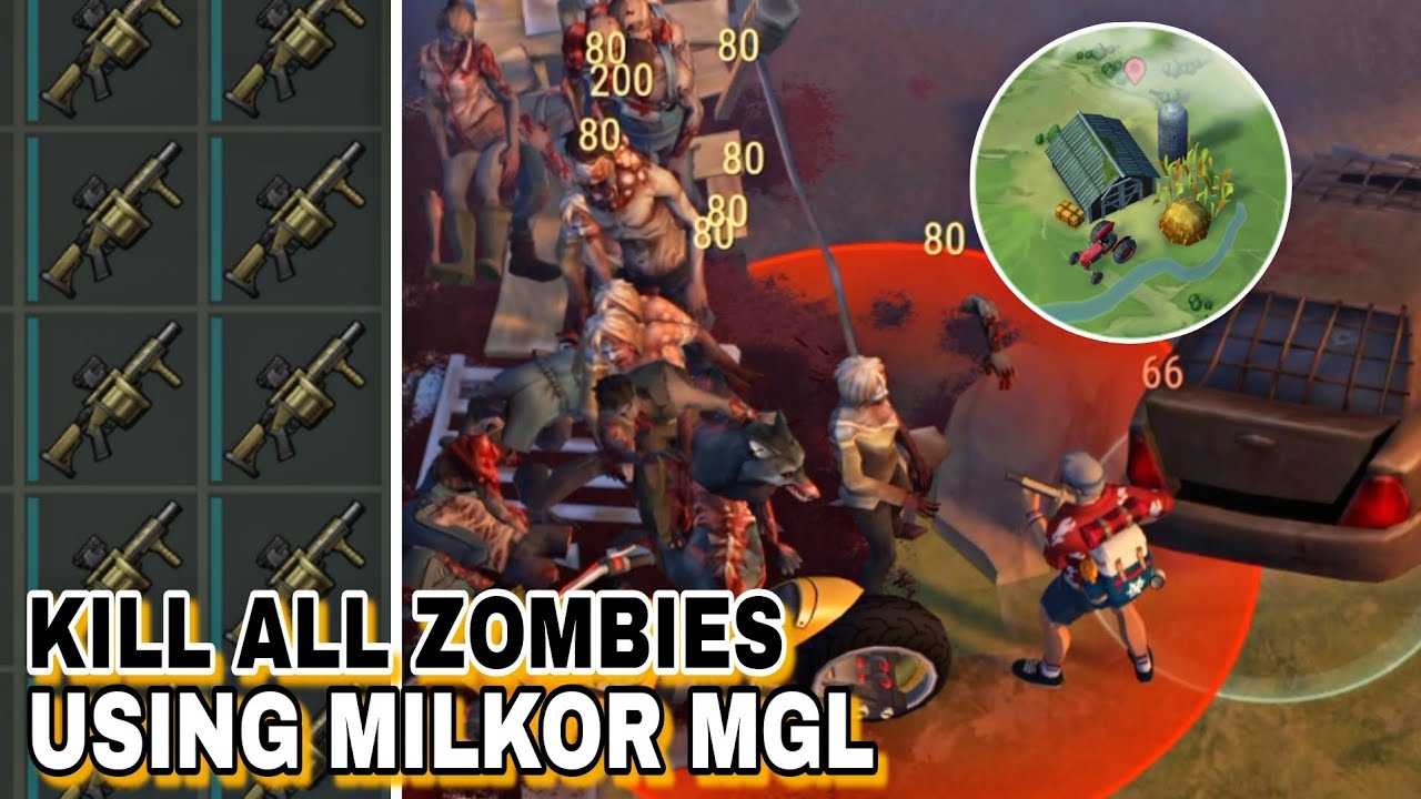 KILL ALL ZOMBIES USING MILKOR MGL | CROOKED CREEK FARM | LAST DAY ON EARTH SURVIVAL