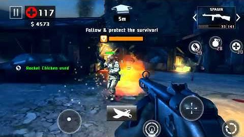 Dead trigger 2 escort spagin & scorpion evo gameplay level 54 iOS on hard.