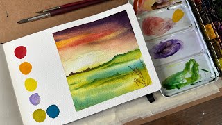 Watercolor Journal Day 63 (Dramatic landscape)