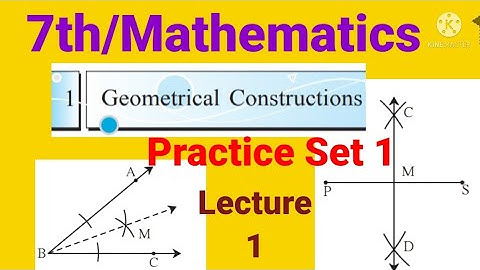 Std:7th||Mathematics||Chapter 1||Geometrical Constructions||Practice Set 1||Segment bisector