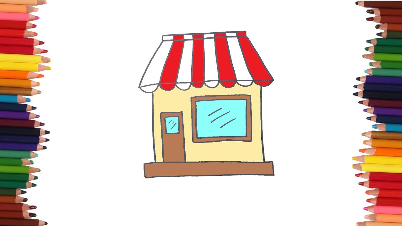 como dibujar una tienda | Dibujos faciles - thptnganamst.edu.vn