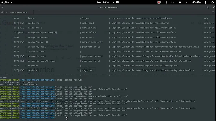 mod_rewrite not working on Apache in ubuntu 18.04 / 16.04 laravel routes not work